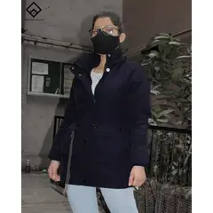 GENERICO - Casaca Parka Abrigo de Invierno para Mujer Negro