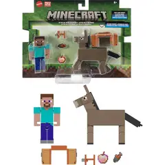MINECRAFT - Figuras de acción Steve & Donkey
