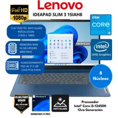 LENOVO - Laptop Intel® Core i5 (IDEAPAD SLIM 3 15IAH8) RAM 16 GB SSD 512 GB 15.6" FHD TN Windows 11 PRO