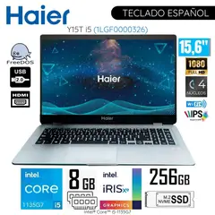 HAIER - Laptop Y15T I5 Intel Corei5-1135G7 8GB RAM 256GB SSD 15.6"  FHD Intel Iris Xe 1LGF0000326