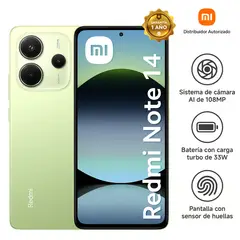 XIAOMI - REDMI NOTE 14 4G 6GB+128GB VERDE ENTREGA INMEDIATA