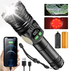 LIDIMI - Linterna Recargable de Alta Potencia con Luz COB y USB Tipo C