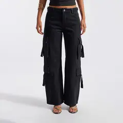 LUVARO - Pant Denim Cargo Mujer