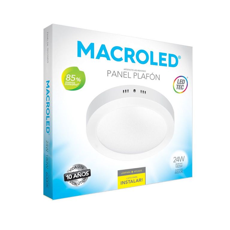 Panel Plafon Luz Fría 24W 2160Lm