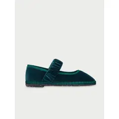 FLABELUS - Ballerinas Mafalda Velvet Leonor Verde