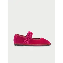 FLABELUS - Zapatos mafalda velvet plum Rosa