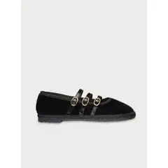FLABELUS - Ballerinas Mary Jane Mina Black Negro