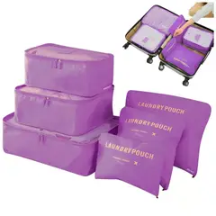 GENERICO - Set Organizadores de Maleta Bolsas Impermeable de Viaje 6PCS