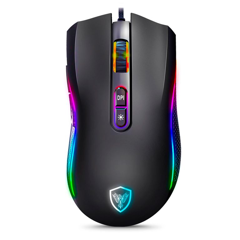 Mouse Gamer Kripton 12800 Dpi Rgb 7 Botones