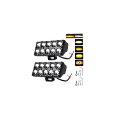 GENERICO - Faros Auxiliares Focos Led Lupa 10 Ojo Dual
