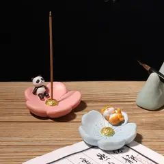 GENERICO - Akita Sakura Porta Incienso de Resina Kawaii Aromaterapia