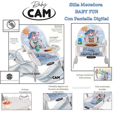 SILLA MECEDORA MULTIFUNCIONAL CELESTE + OBSEQUIO PLATITO Y 1 BOLSA DE LEGOS