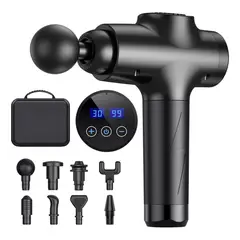 VICTORIA - Pistola Masaje De Tejido Profundo 8 cabezales 30 Velocidades