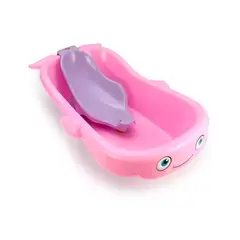 BASA - Bañera Ballenita Feliz Rosada 8550+asiento