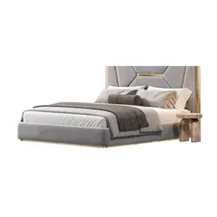 GENERICO - Cama Saber Jewels - Queen Plz - Gris claro