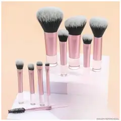GENERICO - Set de Brochas de Maquillaje - 10 Piezas
