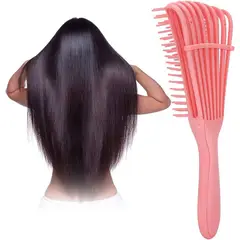 GENERICO - Peine cepillo flexible desenredante para cabello ondulado rizado afro