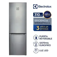 ELECTROLUX - Refrigeradora Bottom Freezer Frost 310 Litros ERT32G2KSQS - Gris