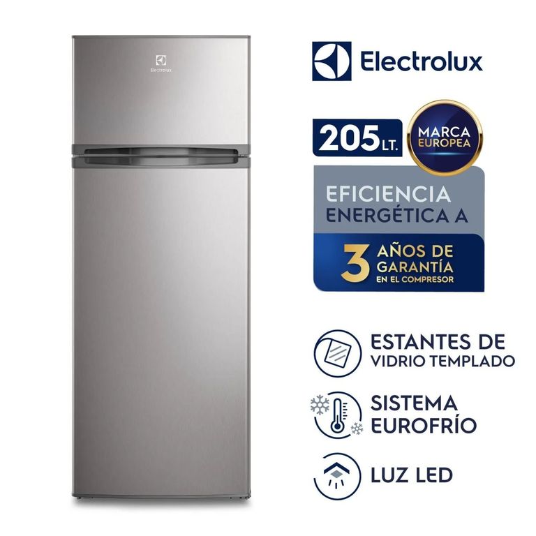 Refrigeradora Top Mount Frost 205 Litros ERTY20G2HVI - Gris