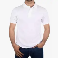 GENERICO - POLO CUELLO CAMISERO MANGA CORTA BLANCO