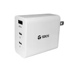 TEROS - Cargador USB-A USB-C TE-70207W GaN PD 65W blanco