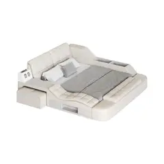 GENERICO - Cama Tapizada Bianca - King Plz - Perla