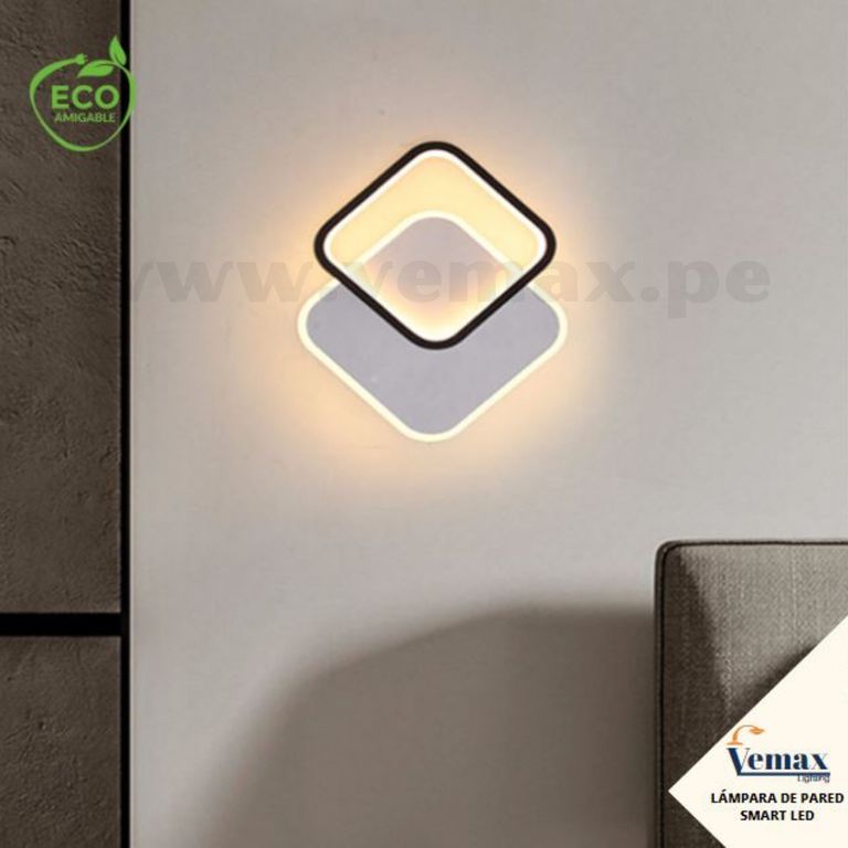 Aplique Black 30W Luz Cálida+Blanca+Intermedia