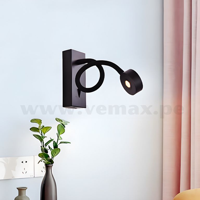 Aplique Black Elastic Eye Luz Cálida