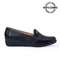 VIALE - Zapato Mocasín Casual LE-2512 Negro Cuero
