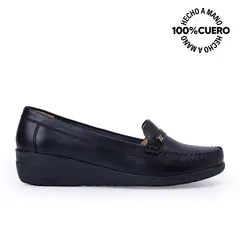 VIALE - Zapato Mocasín Casual LE-2513 Negro Cuero