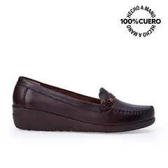 VIALE - Zapato Mocasín Casual LE-2513 Marrón Cuero