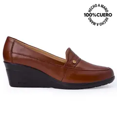 VIALE - Zapato Mocasín Casual LE-2514 Cobre Cuero