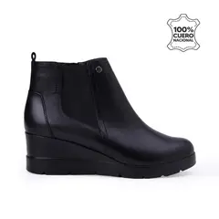 VIALE - Botín Jodhpur Casual LINDA-2516 Negro Cuero