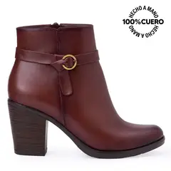 VIALE - Botín Jodhpur Casual LINDA-2518 Canela Cuero