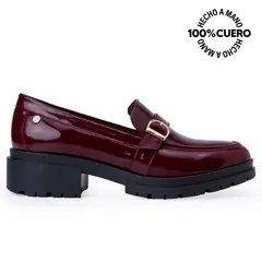 VIALE - Zapato Mocasín Casual TASTE-2510 Cherry Cuero