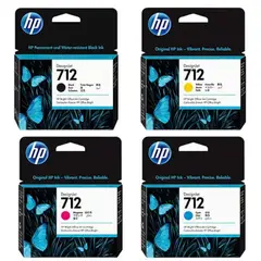 HP - Kit de Tintas 712 Original - Negro, Cyan, Magenta, Amarillo