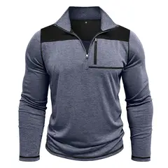 BLWOENS - Polera de manga larga para hombres - Azul