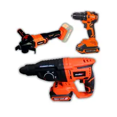 REDBO - COMBO INALÁMBRICO ROTOMARTILLOTALADRO ATORNILLADORESMERIL