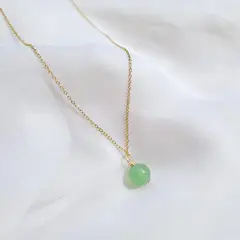 INTUERI - Collar Acero Aventurina Verde