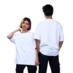 GENERICO - Polo Oversize UNISEX 100% Algodón - BLANCO