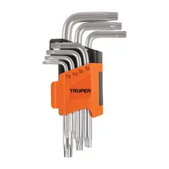 TRUPER - Juego de 7 llaves torx con organizador, 15552