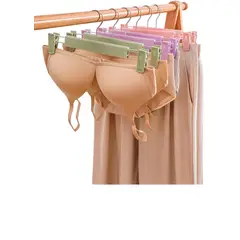 GENERICO - PACK X 5 COLGADOR ROPA CLIP MATE PERCHA PANTALON FALDA