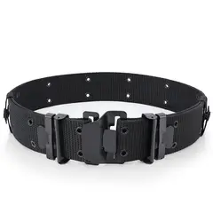 GENERICO - Correa Cinturón táctico Negro ajustable 110cm - 130cm