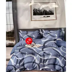 MINGDA - Set de Edredón QUEEN + Set de sabanas + Fundas 5 Piezas 100% Algodón