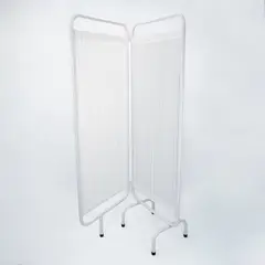 GENERICO - Biombo Metálico Blanco De Dos Cuerpos