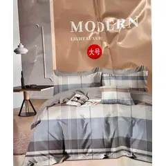 MINGDA - Set de Edredón QUEEN + Set de sabanas + Fundas 5 Piezas 100% Algodón