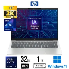 HP - LAPTOP Pavilion Plus 14-ew1002la, Core Ultra 7 155H 32GB LPDDR5X 1TB SSD W11