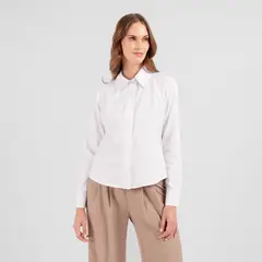 TEILOR - BLUSA DE VESTIR BOTON ESCONDIDO MUJER