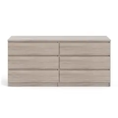 GENERICO - Comoda Melamina Ceniza 1.50m 6 Cajones