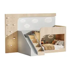 GENERICO - Camarote Infantil Zagreb + Cabecera 1.5 plz - 2 Niveles